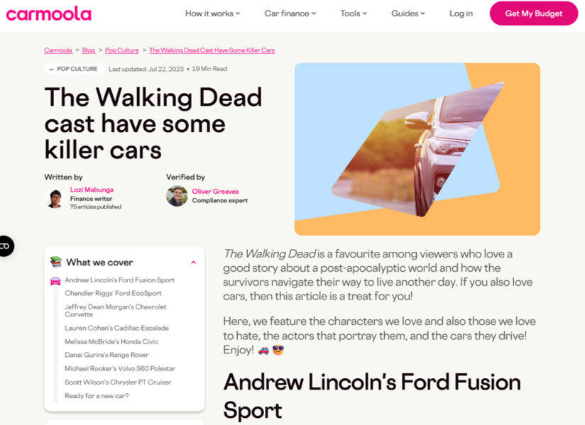 The Walking Dead cast have some killer cars The Walking Dead cast have some killer cars