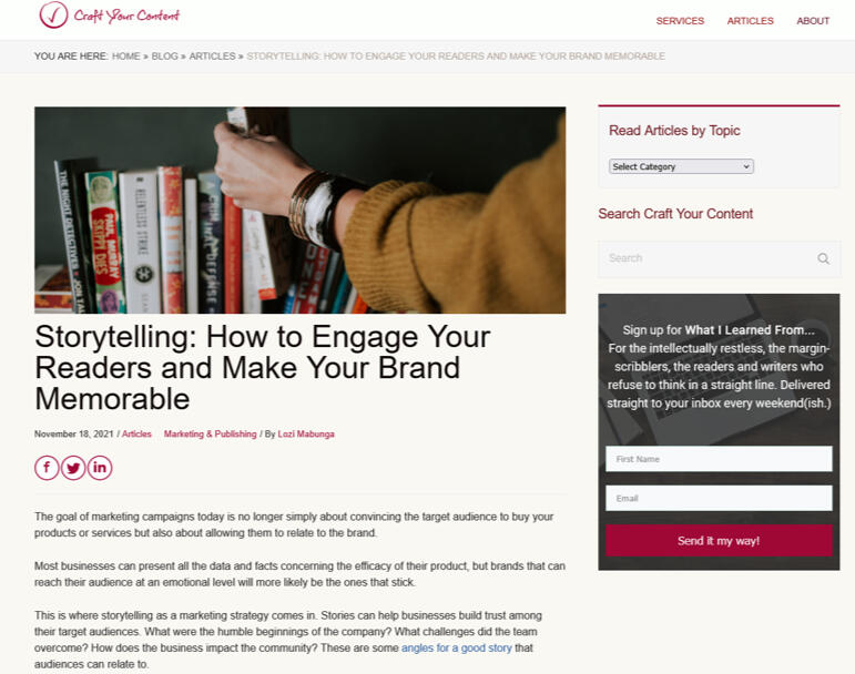 Storytelling: How to Engage Your Readers and Make Your Brand Memorable