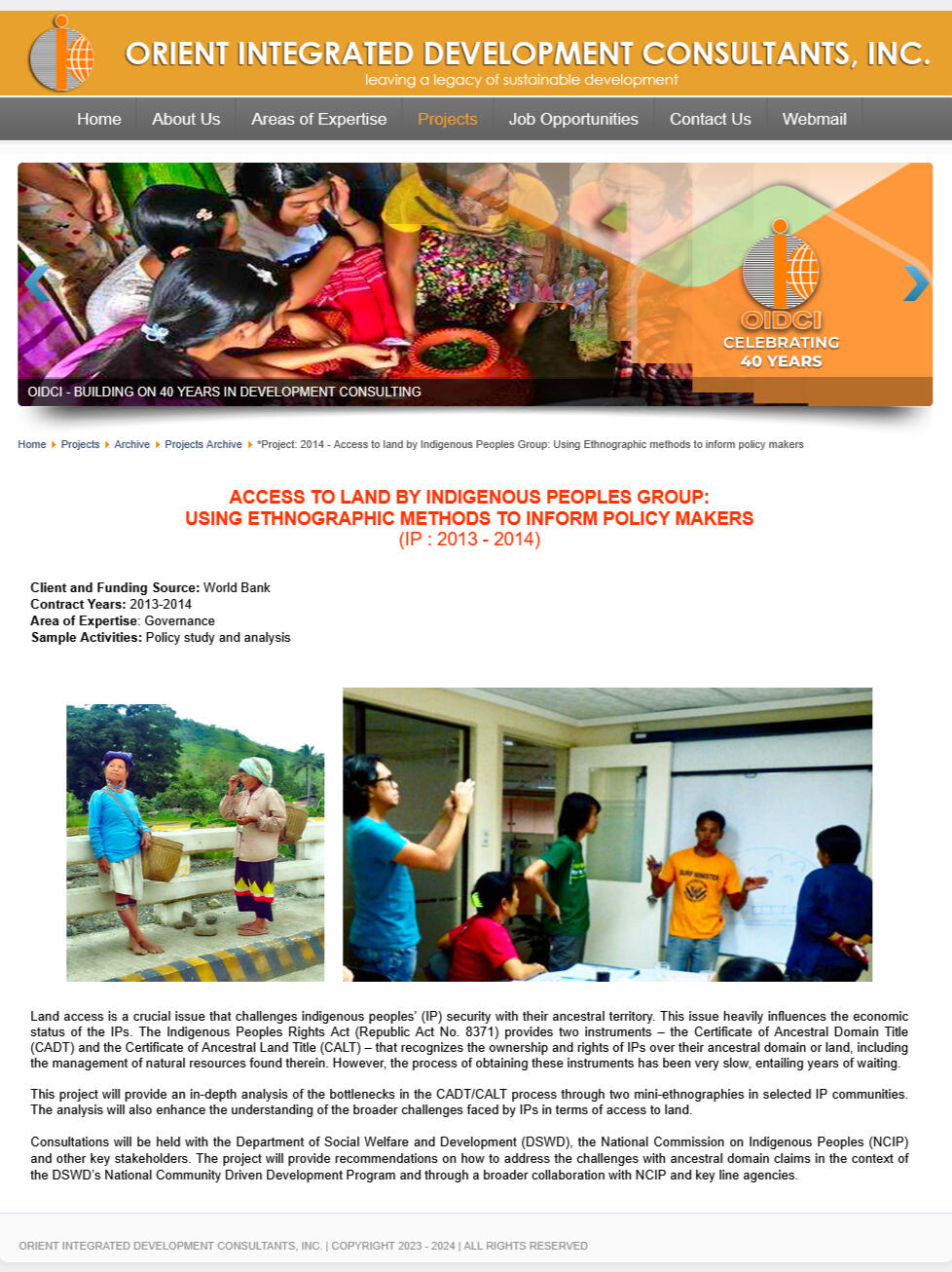 Access to Land by Indigenous Peoples Group: Using Ethnographic Methods to Inform Policy Makers